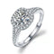925 Sterling Silver 1 CT Round Solitaire Cubic Engagement Ring