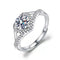 925 Sterling Silver 1 CT Round Solitaire Cubic Engagement Ring