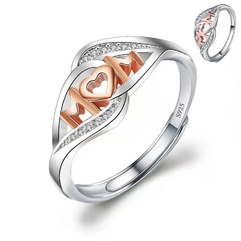 925 Sterling Silver 1 CT Round Love Solitaire Cubic Zirconia Engagement Ring