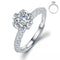925 Sterling Silver 1 CT Round Solitaire Cubic Zirconia Engagement Ring