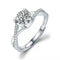 925 Sterling Silver 1 CT Round Solitaire Cubic Zirconia Engagement Ring