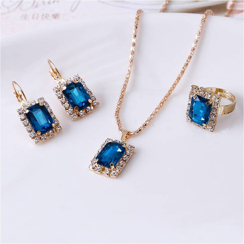 Blue Necklace Set