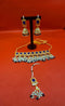 sapphire Stone Chokar Set with Jhumka ,Necklace , Mang Tikka