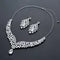 Crystal Necklace Earrings Bridal Jewelry Set