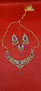 Premium Quality Gold Plated AD Hand Made Necklace Set