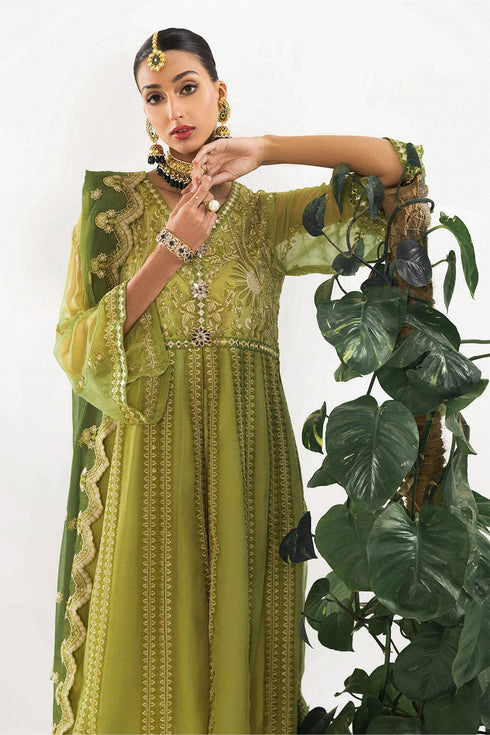 Stitched by Women Dresses | JAHANARA CHIFFON STITCHED KALIDAR FROCK)