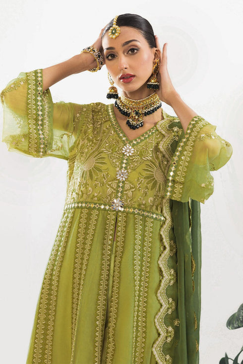 Stitched by Women Dresses | JAHANARA CHIFFON STITCHED KALIDAR FROCK)