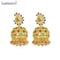 Multi Zercon Jhumka Dangle Drop Court Style Earrings